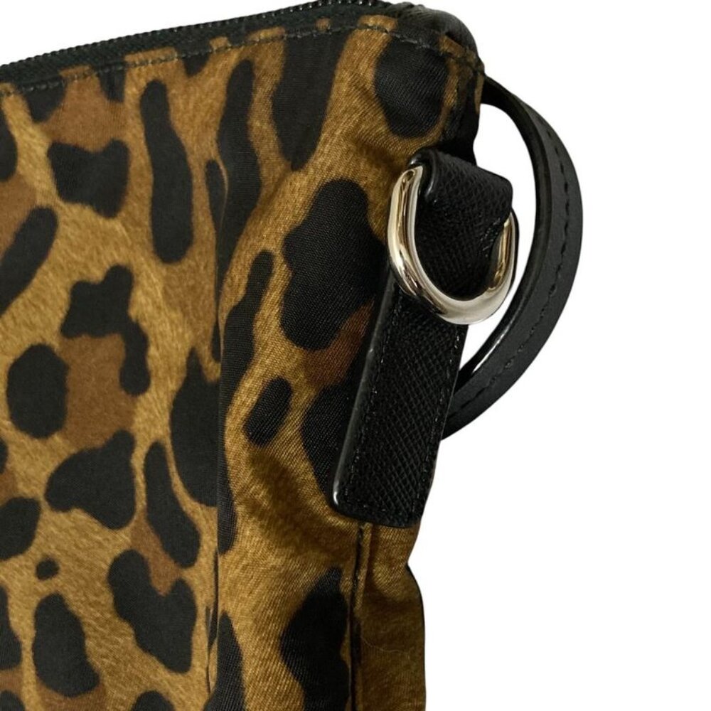 Prada Leopard Pattern Tote Beige Black - image 11